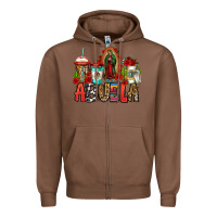 Chestnut lady of guadalupe abuela coffee cups Zipper Hoodie - Jasminsmagicworld