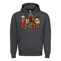 Smoke lady of guadalupe abuela coffee cups Zipper Hoodie - Jasminsmagicworld
