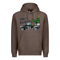 Coffee merry christmas truck Premium Hoodie - MaliasSmallBusiness