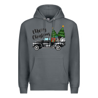 Rock merry christmas truck Premium Hoodie - MaliasSmallBusiness