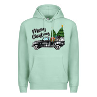 Seafoam merry christmas truck Premium Hoodie - MaliasSmallBusiness