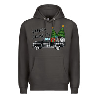 Smoke merry christmas truck Premium Hoodie - MaliasSmallBusiness