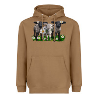 Toasted Coconut baby sheeps with daisies Heavyweight Hoodie - LillyAllenDesigns