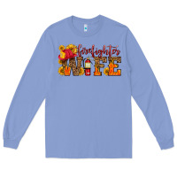 Colony Blue firefighter wife with hat sunflowers Long Sleeve Tee - HRA Design Shop