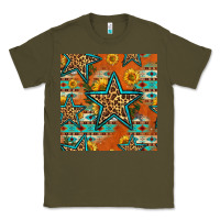 Army Green western stars seamless pattern Classic Tee - HRA Design Shop