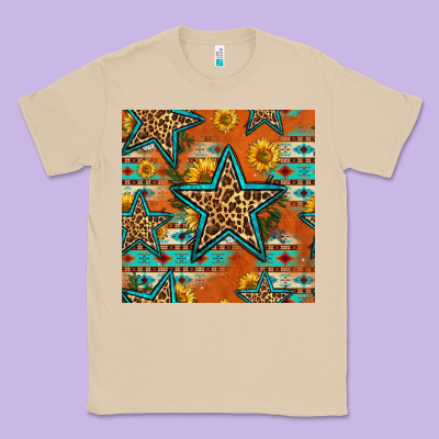 Western Stars Seamless Pattern Classic Tee Designed By Hra Design Shop
