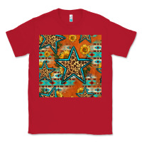 Red western stars seamless pattern Classic Tee - HRA Design Shop