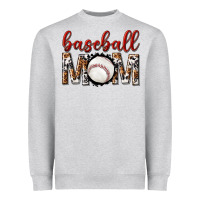 Heather Grey baseball mom Heavyweight Sweatshirt - texasbilliewilder