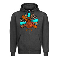 Charcoal Heather Thanksgiving Turkey Zipper Hoodie - JahusDesignShop