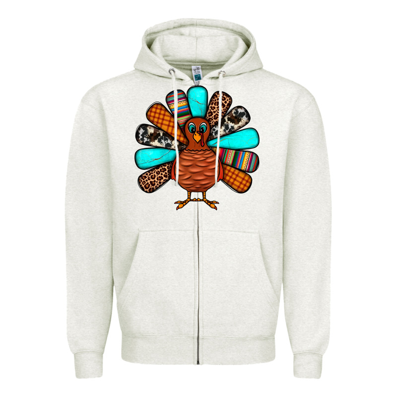 Thanksgiving Turkey Zipper Hoodie by JahusDesignShop | Teevron