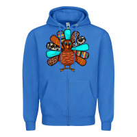 True Royal Thanksgiving Turkey Zipper Hoodie - JahusDesignShop