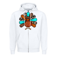 White Thanksgiving Turkey Zipper Hoodie - JahusDesignShop