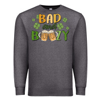 Charcoal Heather bad and boozy Premium Sweatshirt - MaliasSmallBusiness