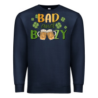 Navy bad and boozy Premium Sweatshirt - MaliasSmallBusiness