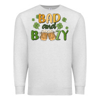 Oatmeal Heather bad and boozy Premium Sweatshirt - MaliasSmallBusiness