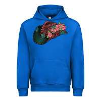 Cobalt leopard flowers cowboy hat Urban Hoodie - Jasminsmagicworld