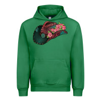 Emerald leopard flowers cowboy hat Urban Hoodie - Jasminsmagicworld