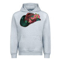 Heather Grey leopard flowers cowboy hat Urban Hoodie - Jasminsmagicworld
