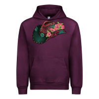 Mauve Wine leopard flowers cowboy hat Urban Hoodie - Jasminsmagicworld