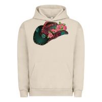 Pigment French Oak leopard flowers cowboy hat Urban Hoodie - Jasminsmagicworld