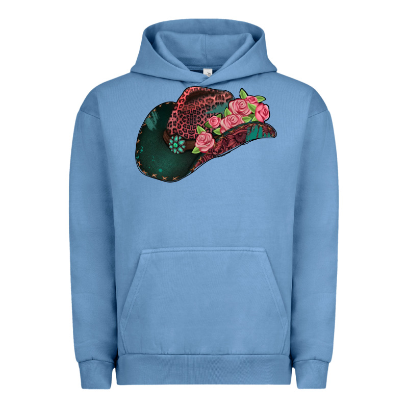 Leopard Flowers Cowboy Hat Urban Hoodie by Jasminsmagicworld | Teevron