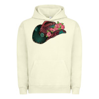 Pigment Pistachio leopard flowers cowboy hat Urban Hoodie - Jasminsmagicworld
