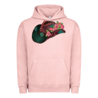 Pigment Salmon leopard flowers cowboy hat Urban Hoodie - Jasminsmagicworld