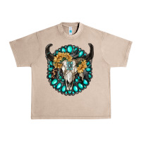French Oak gamestone with bull skull Urban Heavy Tee - RanaPortraitStore