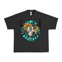 Pigment Black gamestone with bull skull Urban Heavy Tee - RanaPortraitStore
