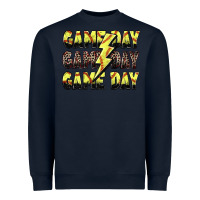 Navy game day game day softball lightning bolt Heavyweight Sweatshirt - Zillion Design Studio