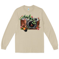 Mushroom floral eucalyptus film roll vintage camera Long Sleeve Tee - FaDigitalArtStudio