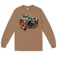 Toasted Coconut floral eucalyptus film roll vintage camera Long Sleeve Tee - FaDigitalArtStudio