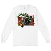 Floral Eucalyptus Film Roll Vintage Camera Long Sleeve Tee | Teevron