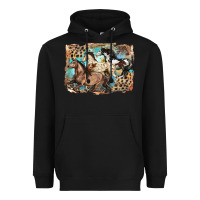 Black 3 western horses running free Heavyweight Hoodie - LillyAllenDesigns