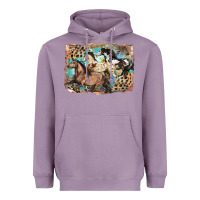 Lavender 3 western horses running free Heavyweight Hoodie - LillyAllenDesigns