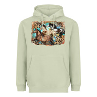 Matcha 3 western horses running free Heavyweight Hoodie - LillyAllenDesigns