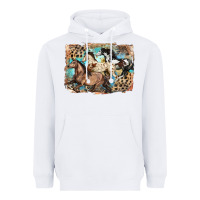 White 3 western horses running free Heavyweight Hoodie - LillyAllenDesigns