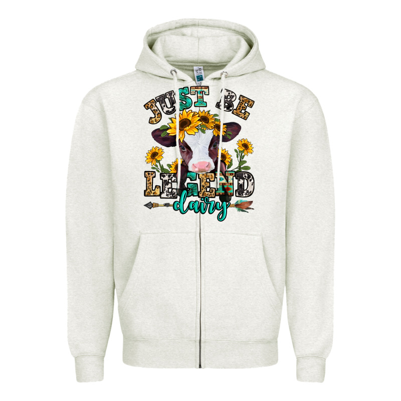 Just Be Legend Dairy Heifer Zipper Hoodie by Jasminsmagicworld | Teevron