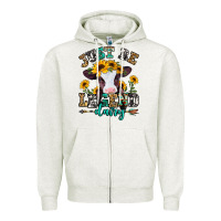 Oatmeal Heather just be legend dairy heifer Zipper Hoodie - Jasminsmagicworld