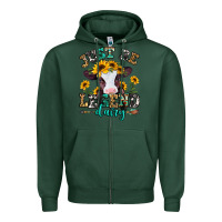 Sports Green just be legend dairy heifer Zipper Hoodie - Jasminsmagicworld