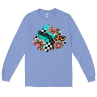 Colony Blue race sunflower patches Long Sleeve Tee - AdoDesignShop