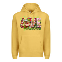 Antique Gold love christmas deer Premium Hoodie - MaliasSmallBusiness