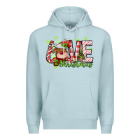 Blue Mist love christmas deer Premium Hoodie - MaliasSmallBusiness