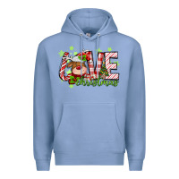 Colony Blue love christmas deer Premium Hoodie - MaliasSmallBusiness