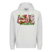 Dove Grey love christmas deer Premium Hoodie - MaliasSmallBusiness