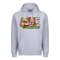 Heather Grey love christmas deer Premium Hoodie - MaliasSmallBusiness