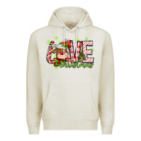 Oatmeal Heather love christmas deer Premium Hoodie - MaliasSmallBusiness