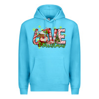 Ocean Blue love christmas deer Premium Hoodie - MaliasSmallBusiness