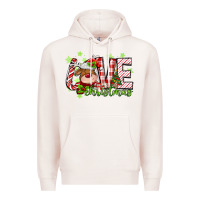 Pale Pink love christmas deer Premium Hoodie - MaliasSmallBusiness
