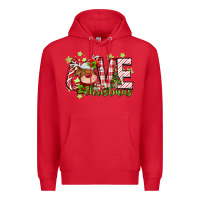 Red love christmas deer Premium Hoodie - MaliasSmallBusiness